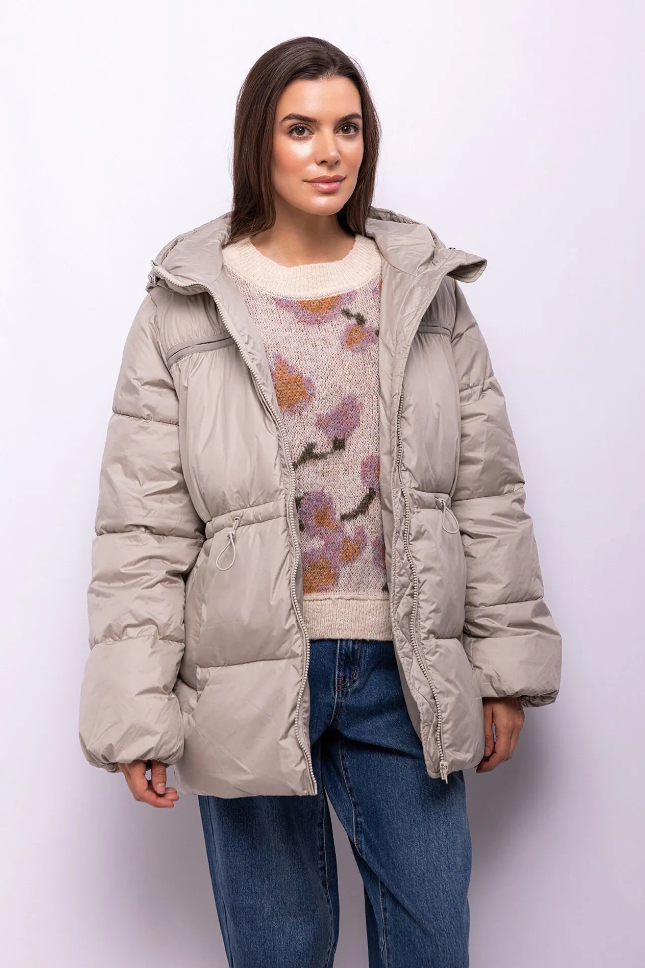 Abrigo acolchado capucha