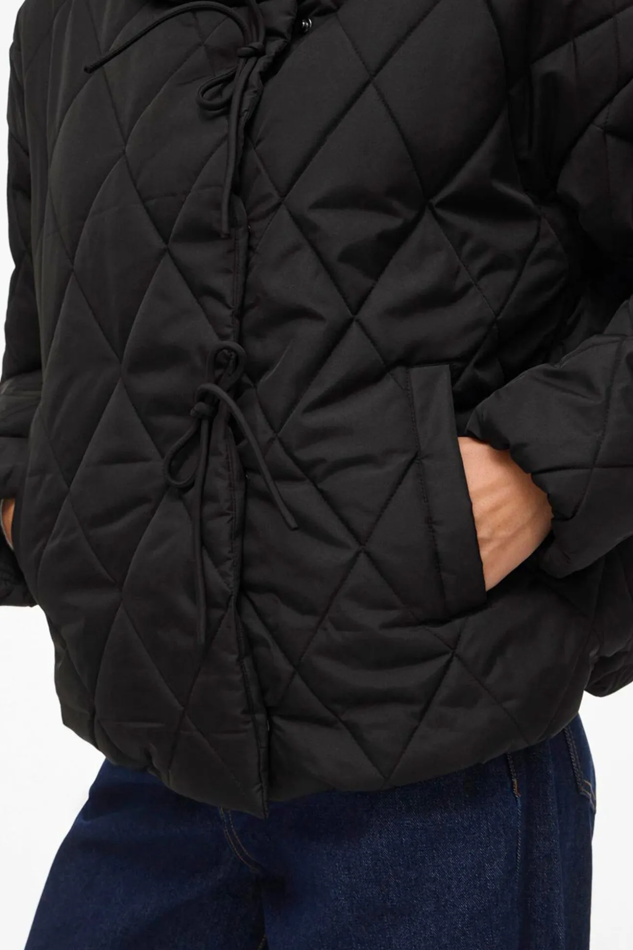 Abrigo acolchado cuello chimenea