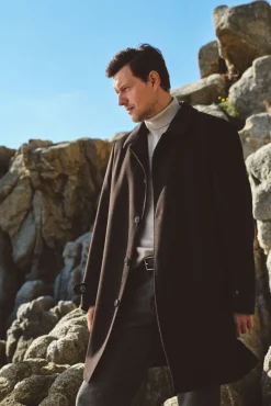 Abrigo camisero lana