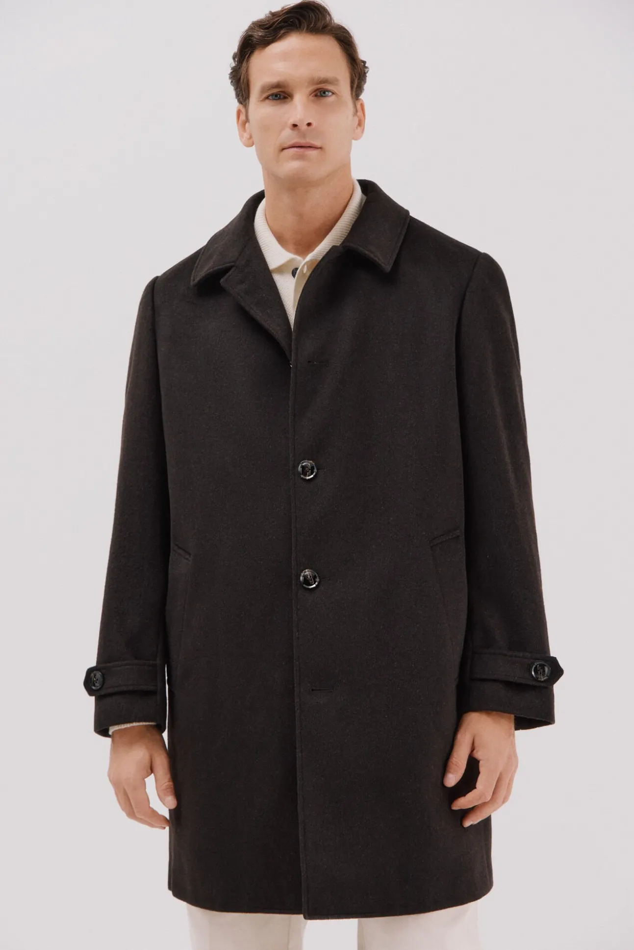 Abrigo camisero lana