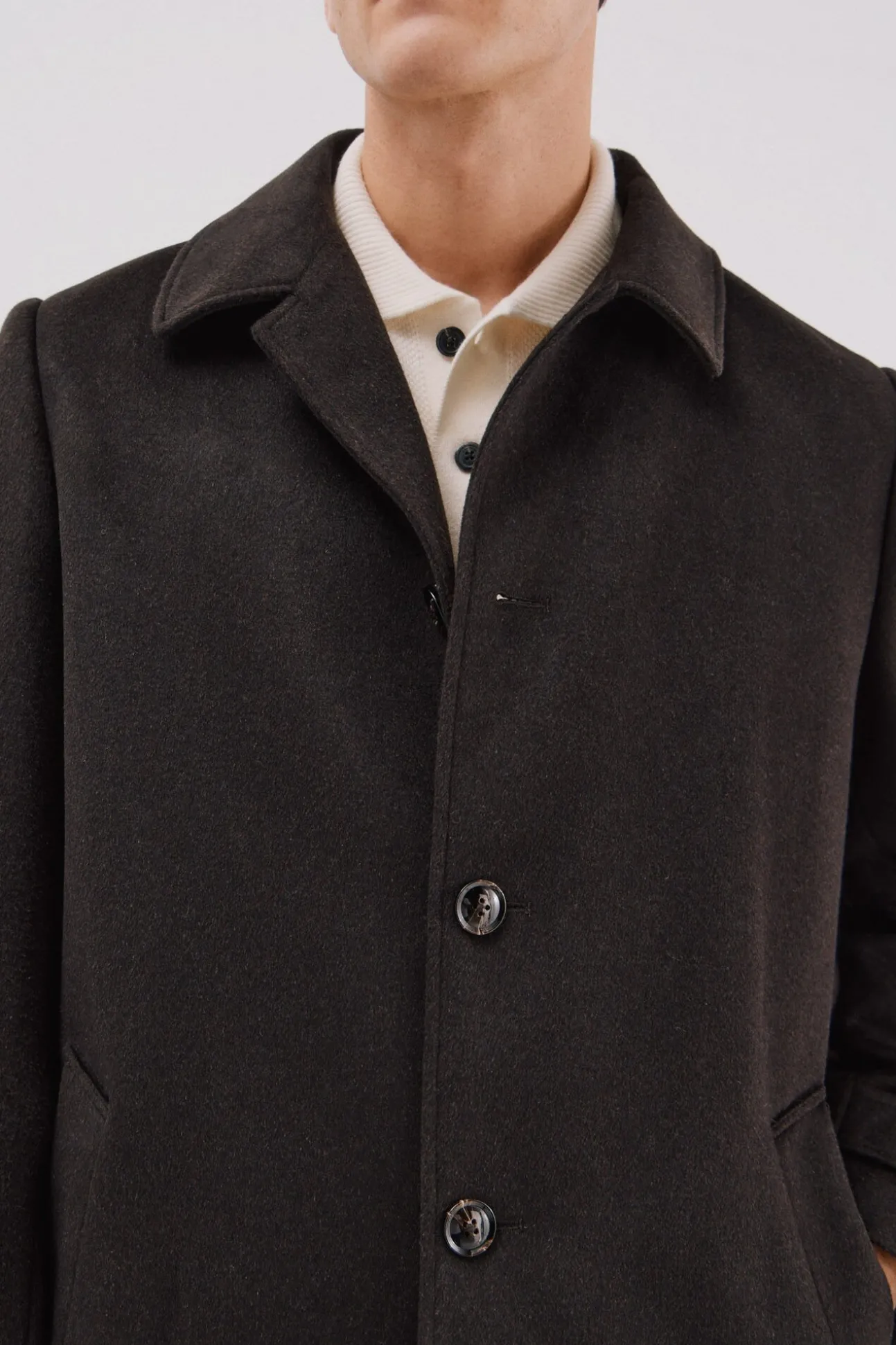 Abrigo camisero lana