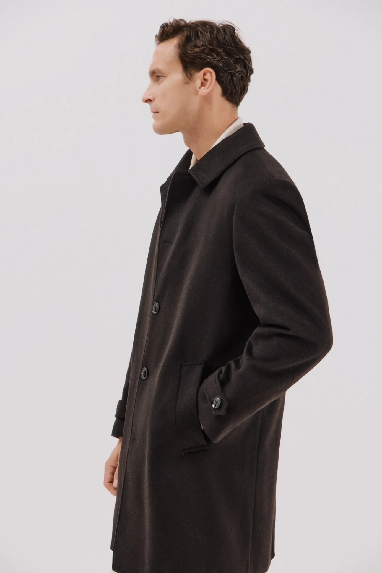 Abrigo camisero lana