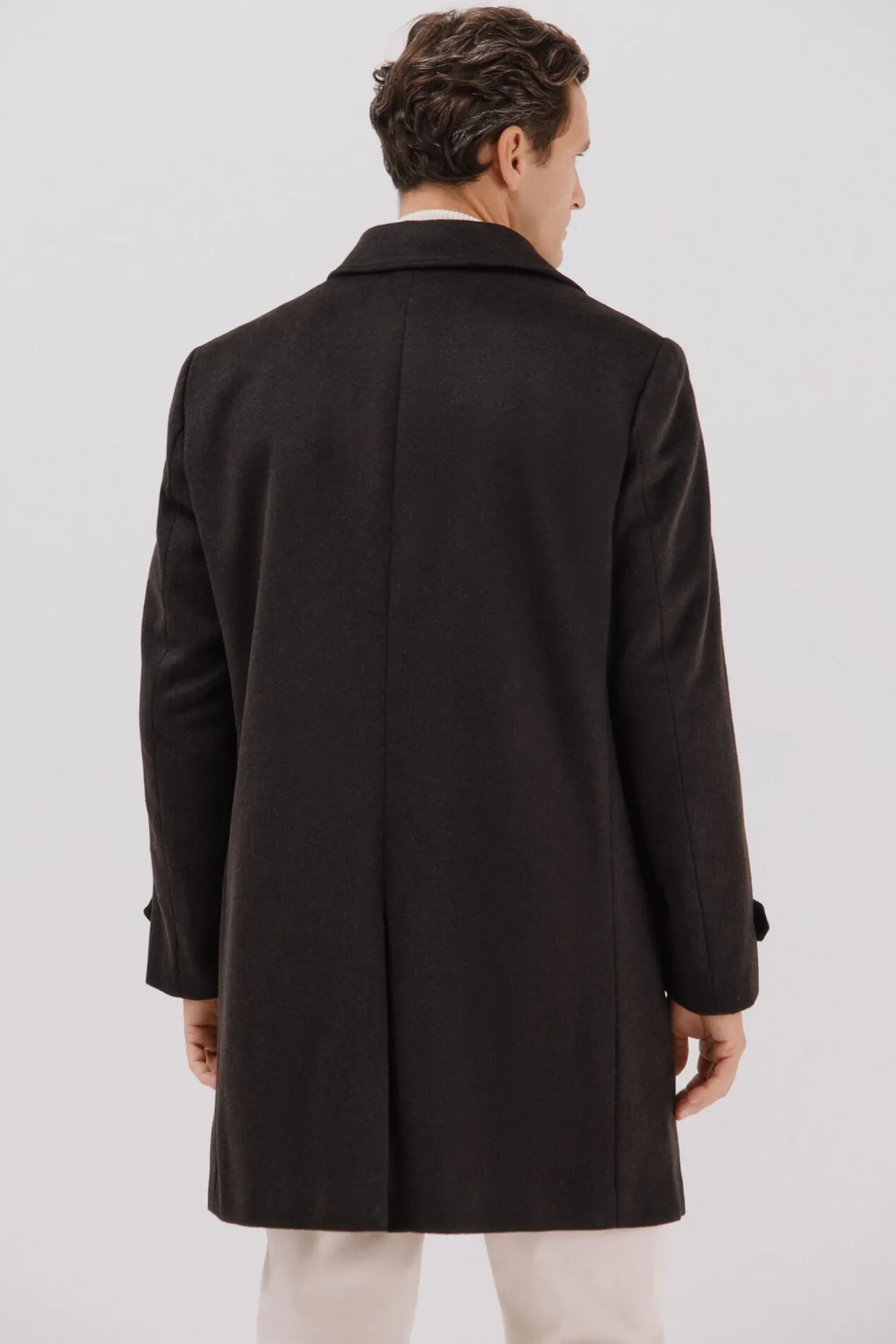 Abrigo camisero lana