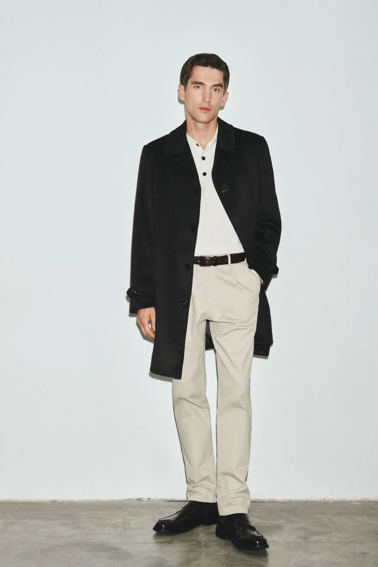 Abrigo camisero lana