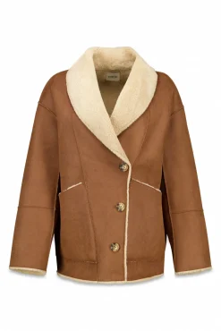 Abrigo corto efecto doble faz