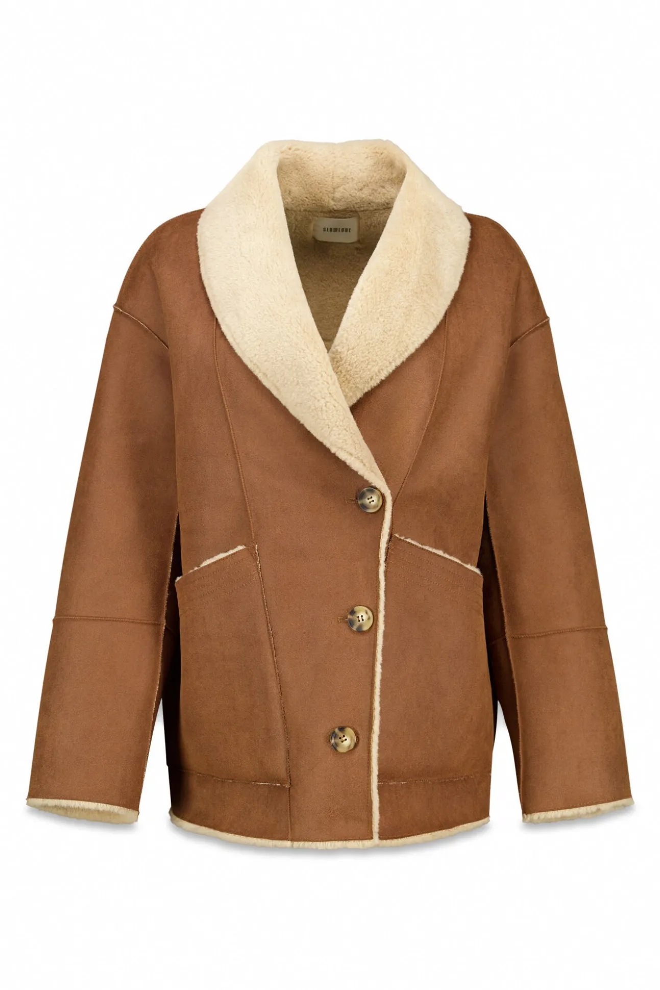 Abrigo corto efecto doble faz