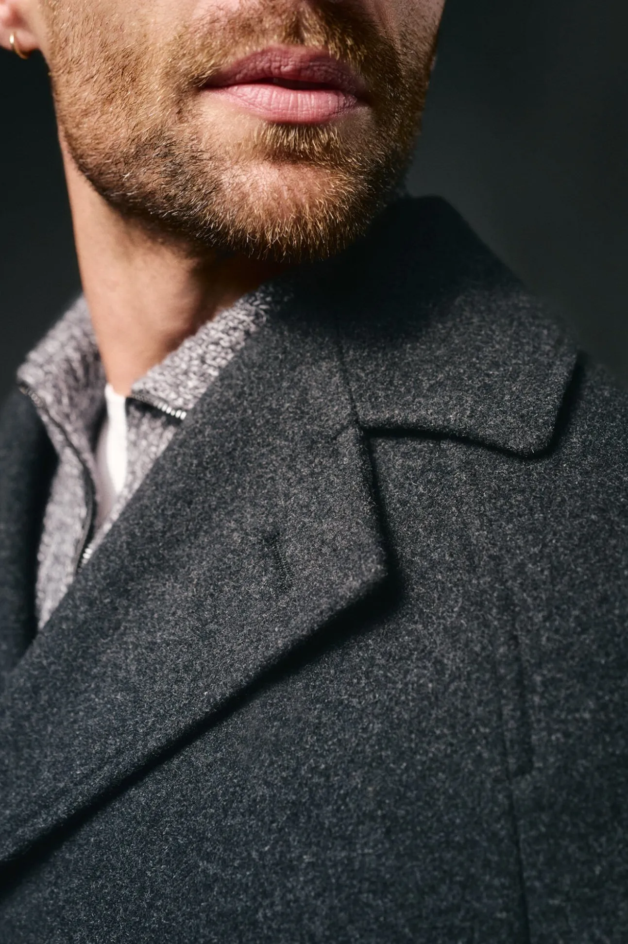 Abrigo cruzado de lana