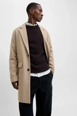 Abrigo cuello italiano