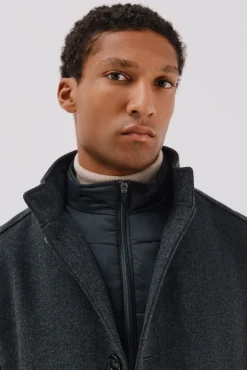 Abrigo cuello tira estructura