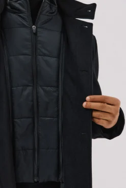 Abrigo cuello tira vistas desmontables