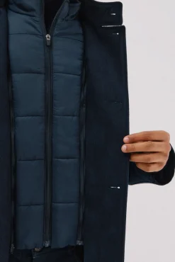 Abrigo cuello tira vistas desmontables