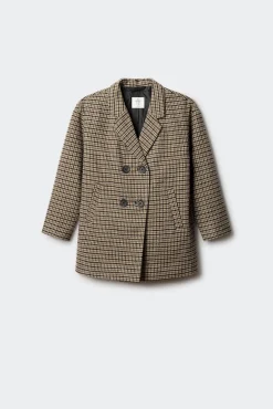 Abrigo de cuadros niña