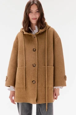 Abrigo de doble faz con capucha