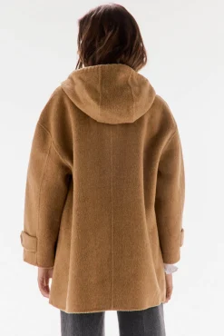 Abrigo de doble faz con capucha