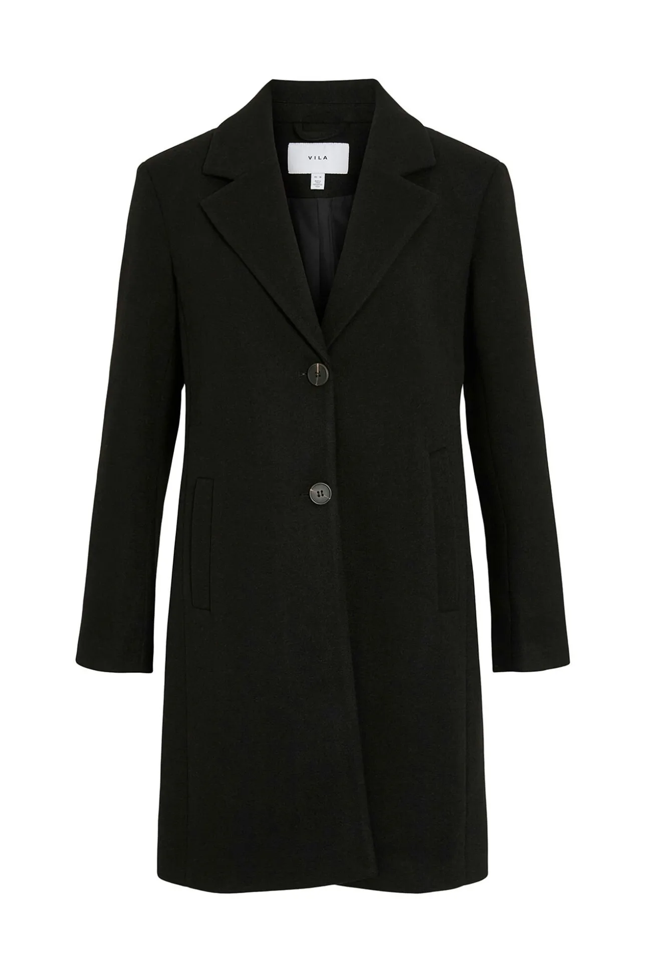 Abrigo de paño con solapas