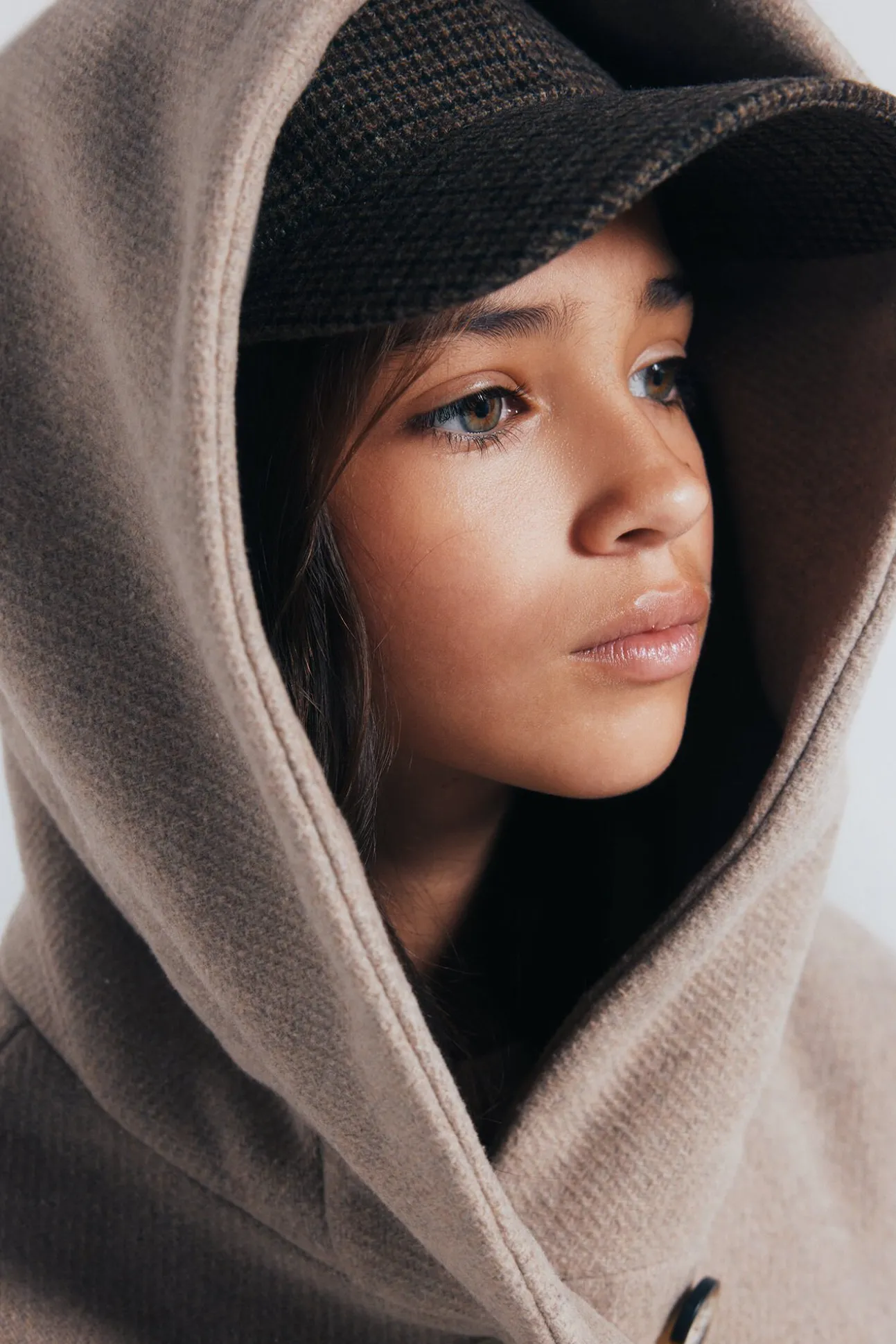 Abrigo de paño cruzado niña