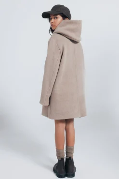 Abrigo de paño cruzado niña