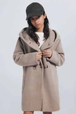 Abrigo de paño cruzado niña