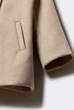 Abrigo de paño cruzado niña