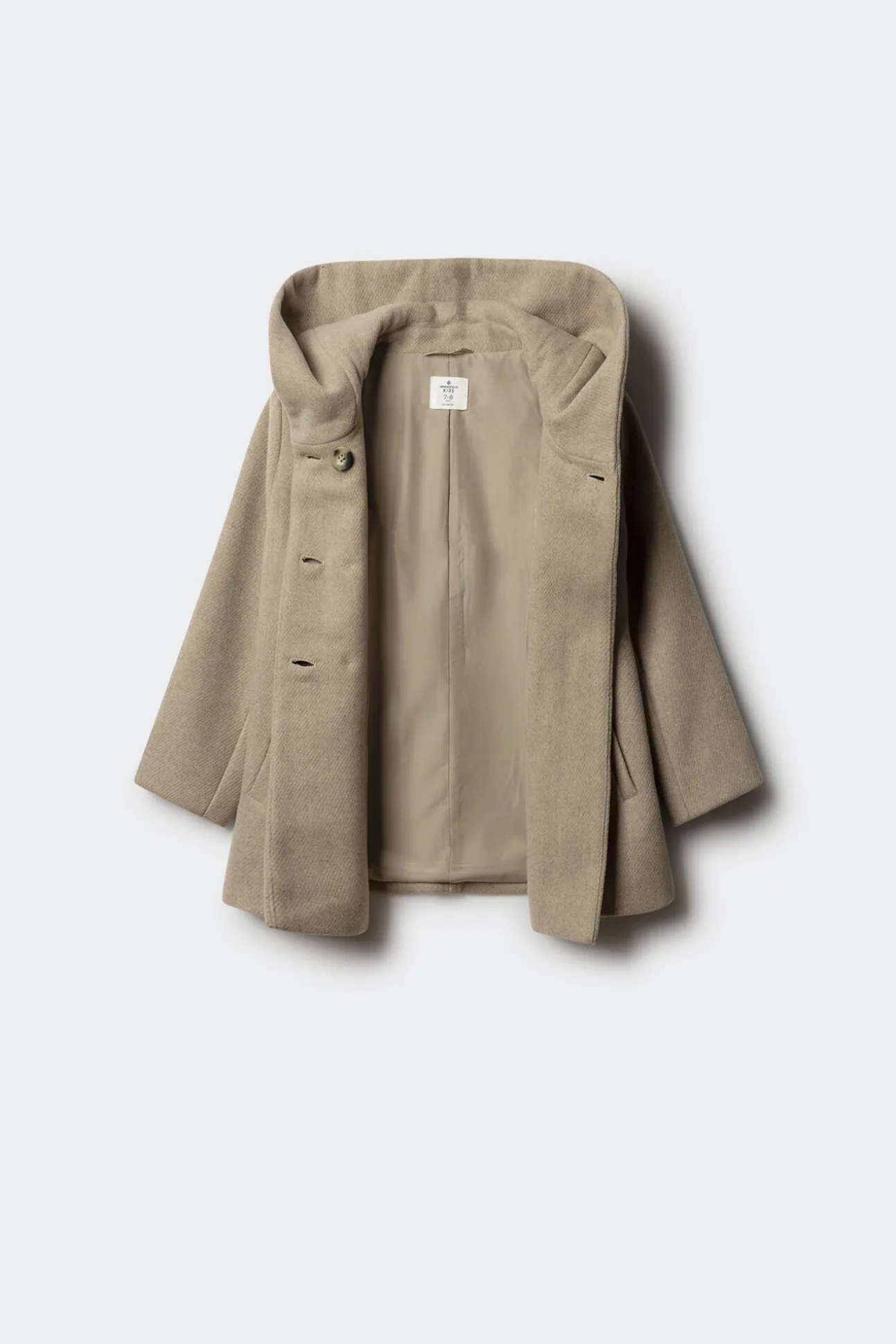 Abrigo de paño cruzado niña