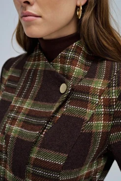 Abrigo de paño grace largo con cinturón