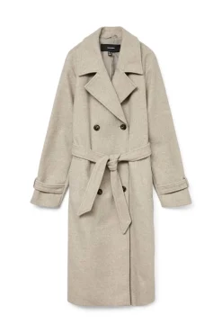 Abrigo de paño manga larga