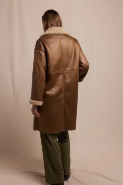 Abrigo efecto doble faz largo