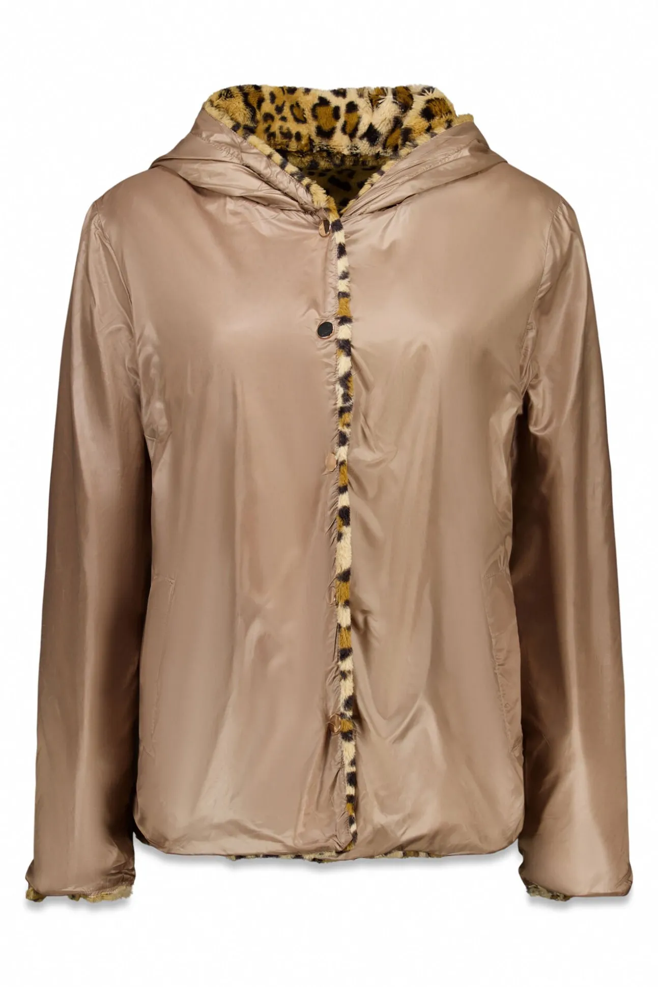 Abrigo efecto doble faz reversible