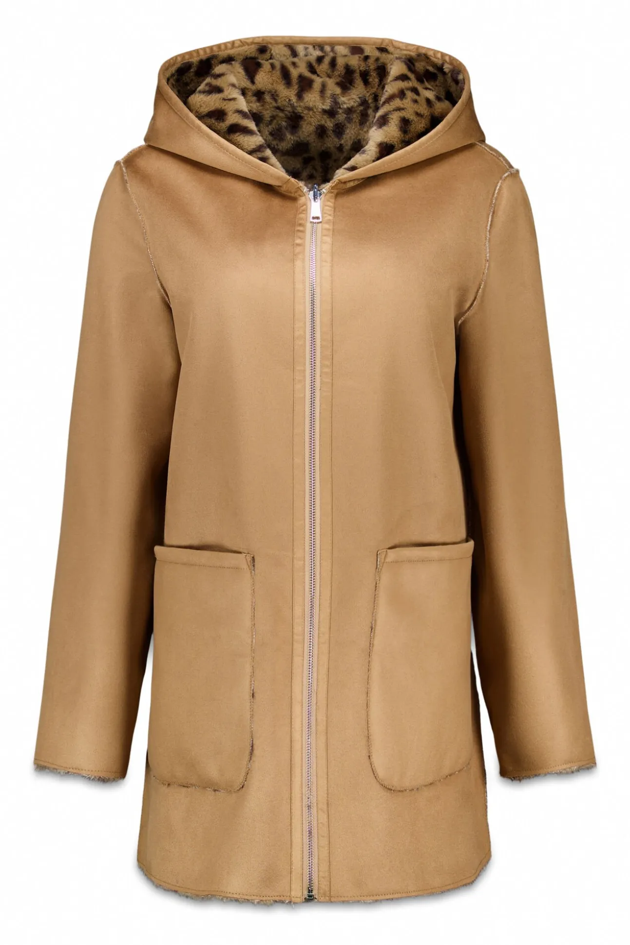 Abrigo efecto doble faz reversible