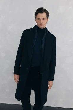 Abrigo espiga azul vistas desmontables