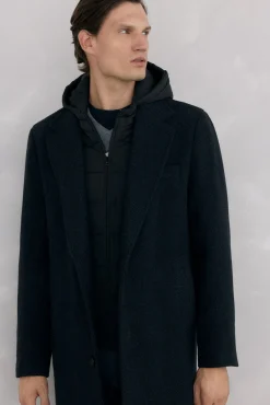 Abrigo espiga azul vistas desmontables