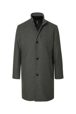 Abrigo lana cuello chimenea