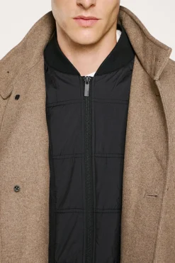 Abrigo lana cuello chimenea