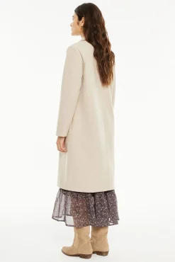 Abrigo largo bolsillos