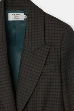 Abrigo largo clasico cuadros