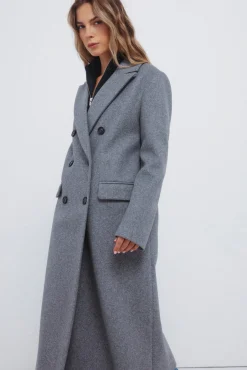 Abrigo largo doble abotonadura