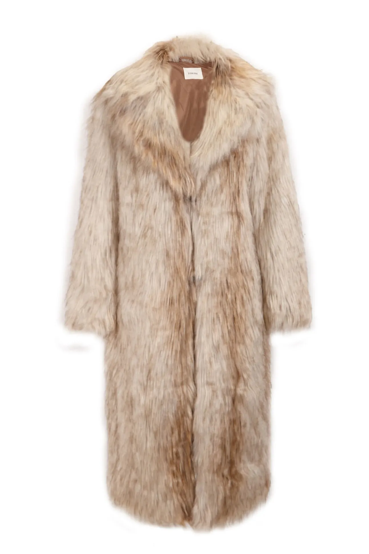 Abrigo largo efecto pelo