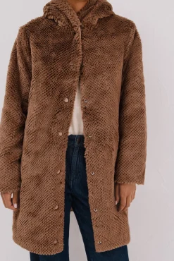 Abrigo largo reversible efecto pelo