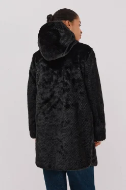 Abrigo largo reversible efecto pelo