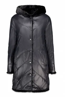 Abrigo largo reversible efecto pelo