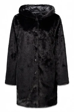 Abrigo largo reversible efecto pelo