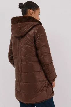 Abrigo largo reversible efecto pelo