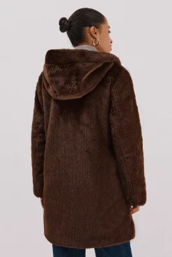 Abrigo largo reversible efecto pelo