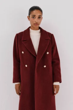 Abrigo largo tejido italiano