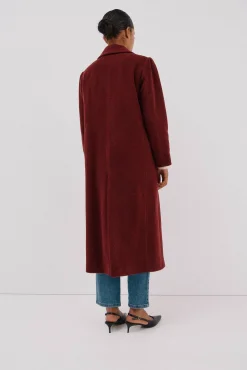 Abrigo largo tejido italiano