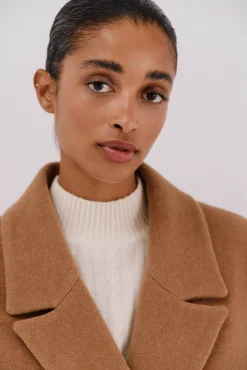 Abrigo largo tejido italiano