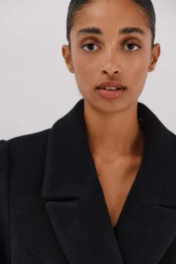 Abrigo largo tejido italiano