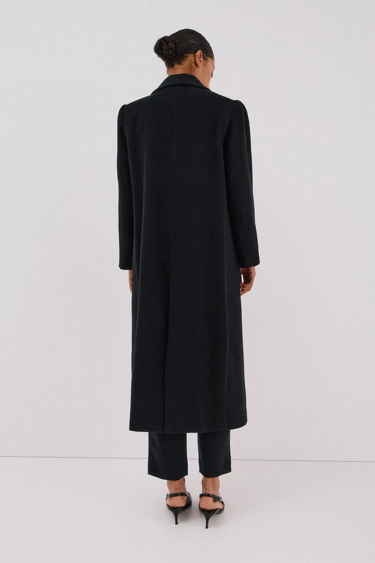 Abrigo largo tejido italiano