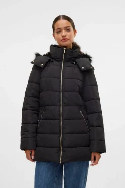 Abrigo midi acolchado