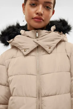 Abrigo midi acolchado